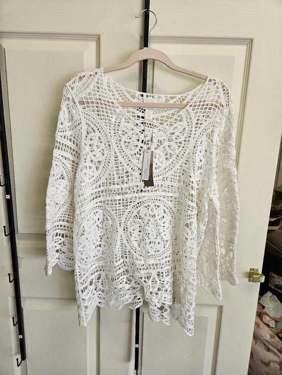 Chico's Tops - Chico's White Crochet Lace Top